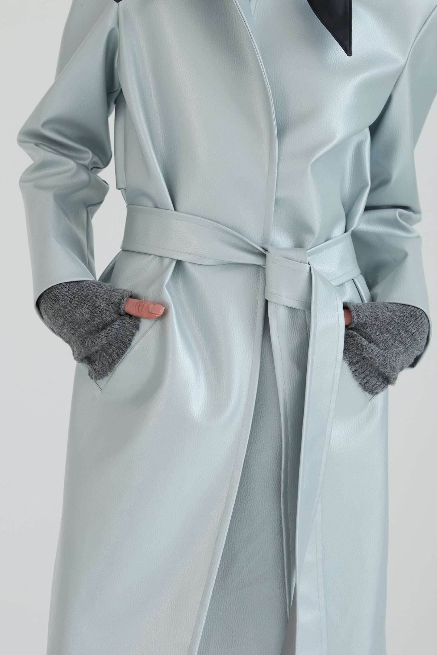 Maxi coat metallic