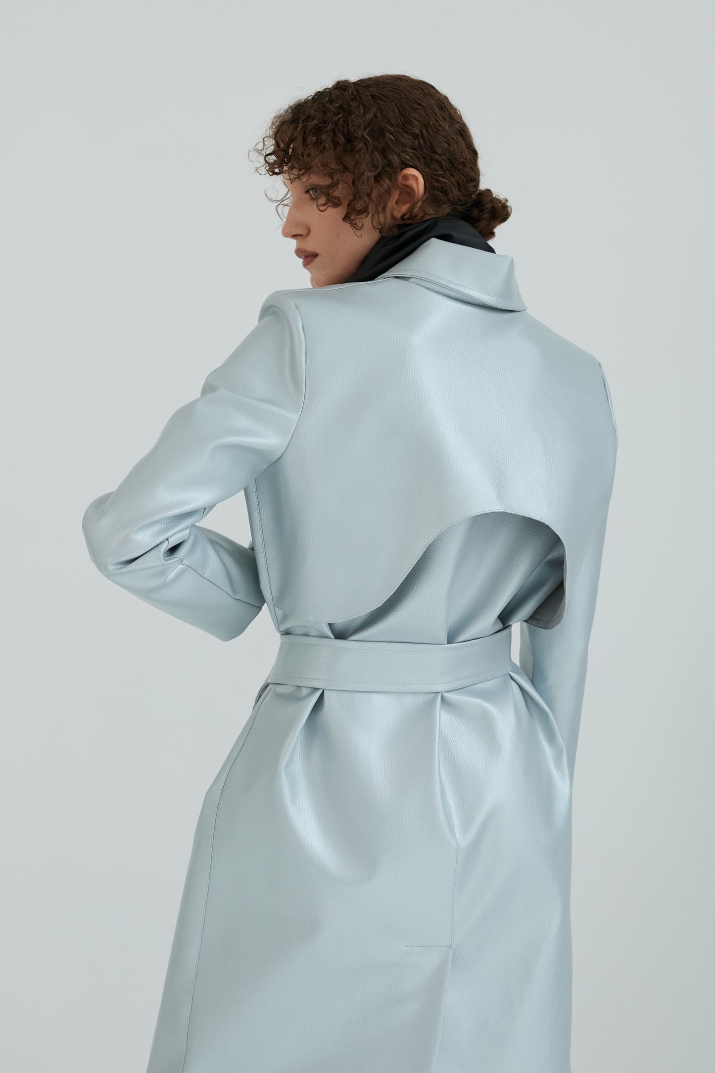 Maxi coat metallic