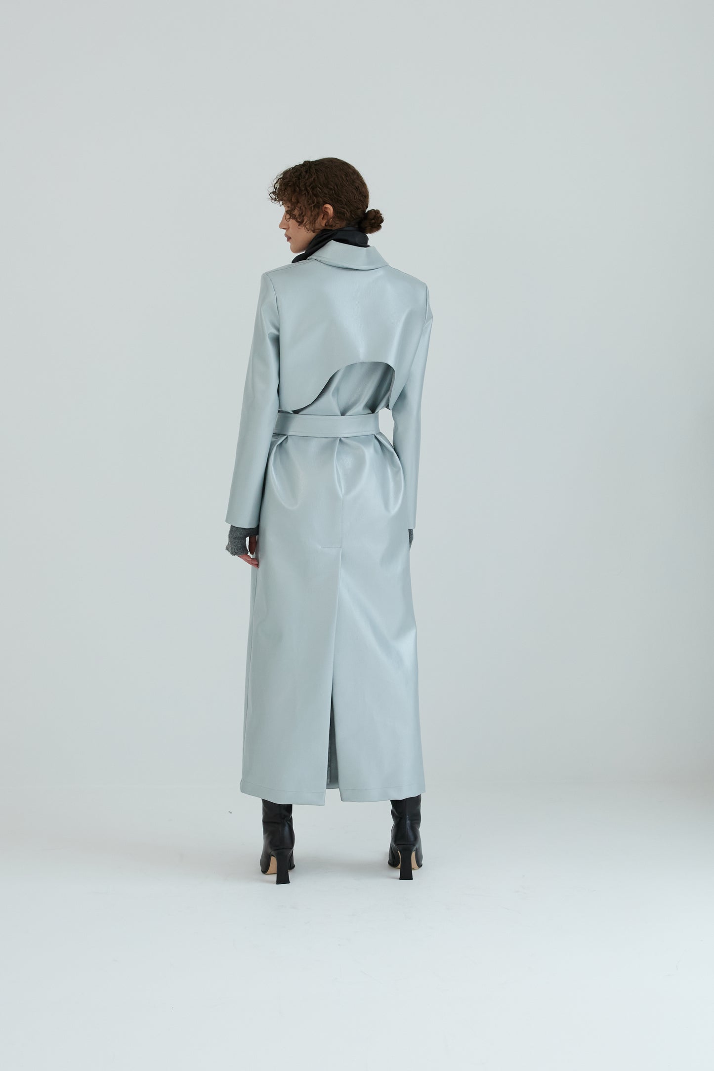 Maxi coat metallic